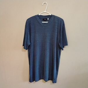 Positano by Charlie Lapson Heather Blue Crewneck Tee – Size Large EUC